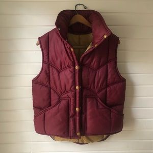 Vintage maroon Puffy Vest